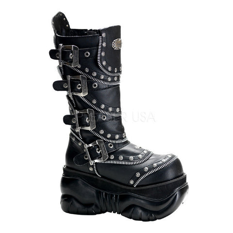 Demonia Boxer-203 Platform Zip Cyber Boot – xtiansteststore