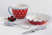 Berry Stripe Pie Server