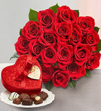 18 Red Roses & Chocolate