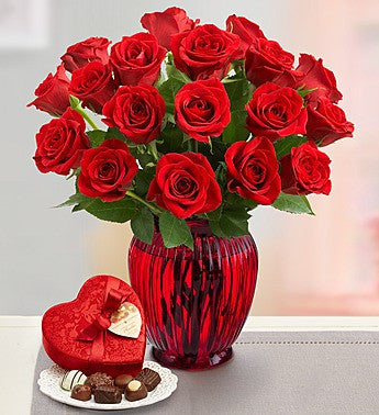 18 Red Roses & Chocolate