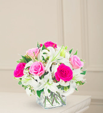 Lily Love and Pink Rose Arrangement