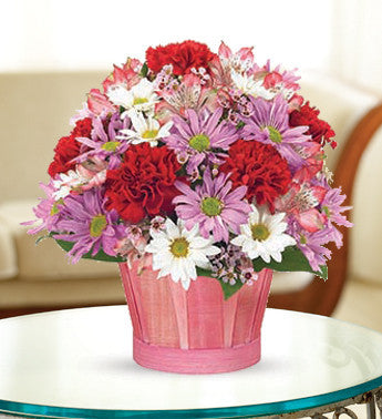 Daisy and Carnation Basket