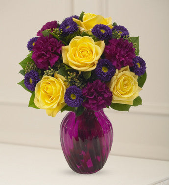Yellow and Purple Floral Harmony