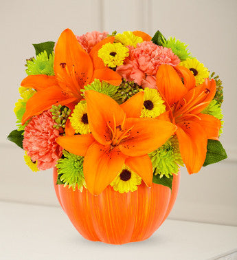 Harvest Color Lilies and Roses