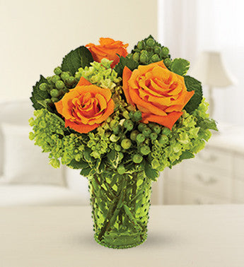 Orange Rose Charm