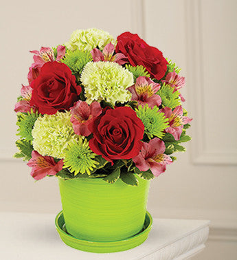 Green and Pink Florals
