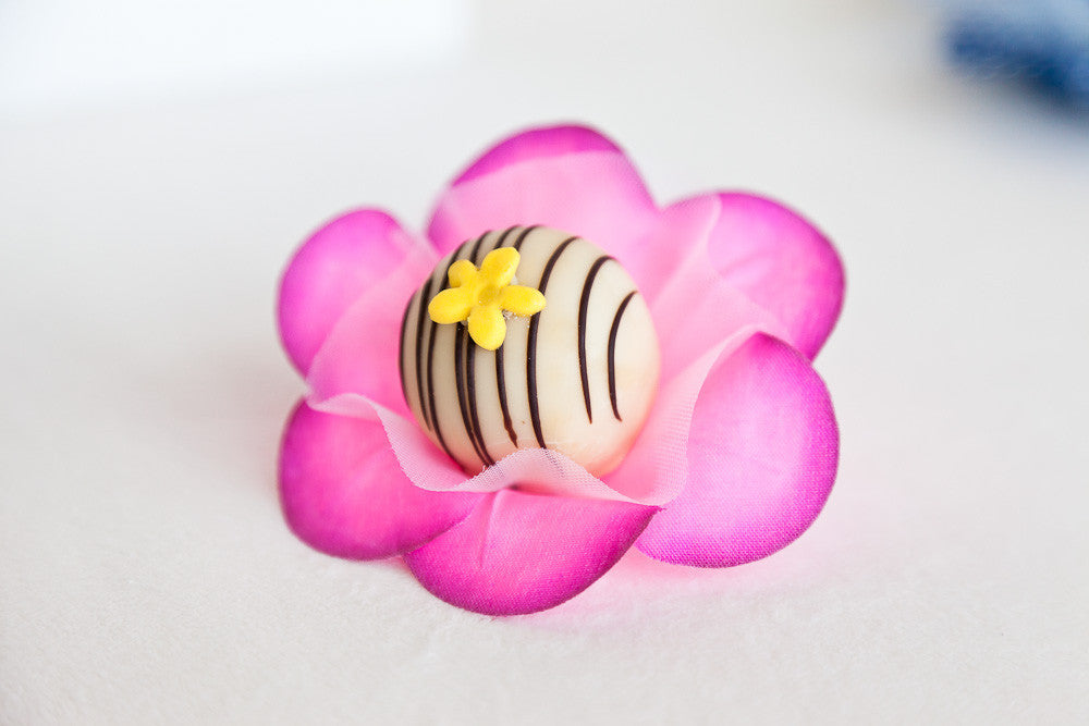 Deep Pink Stained Truffle Wrapper