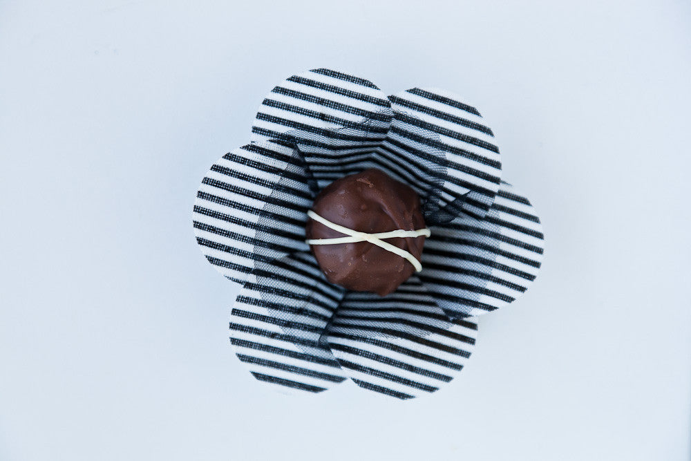 Stripe Black & White Truffle Wrapper