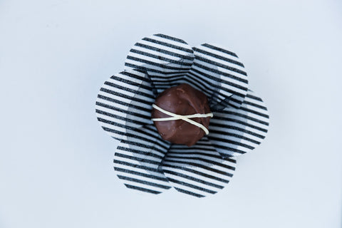 Stripe Black & White Truffle Wrapper