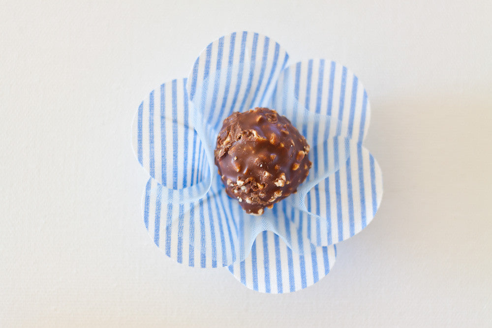 Stripe Light Blue & White Truffle Wrapper