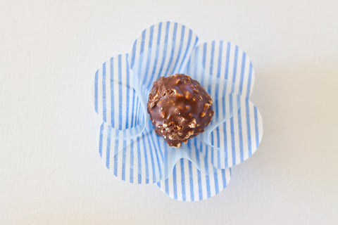 Stripe Light Blue & White Truffle Wrapper