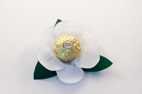 Wedding White & Green Leaf Truffle Wrapper