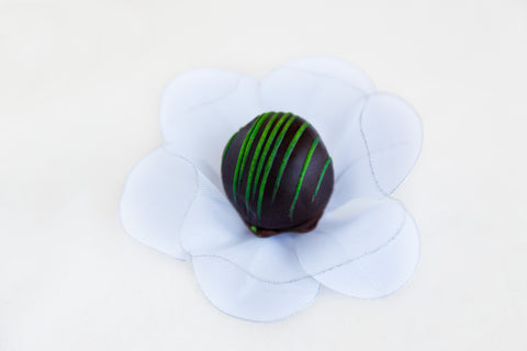 White & Silver Trim Truffle Wrapper