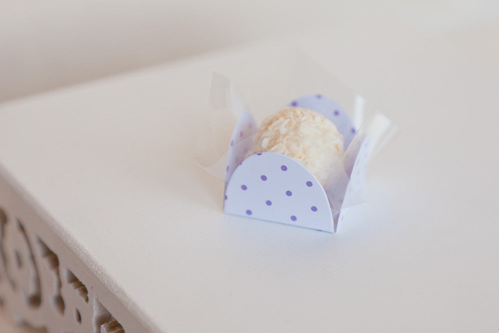 Polka Lavender Paper Box