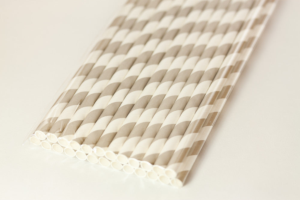 Sand Paper Striped Straws