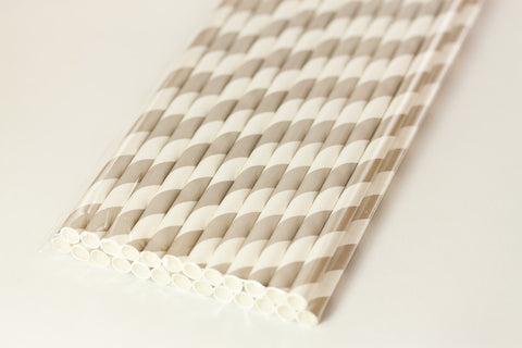 Sand Paper Striped Straws