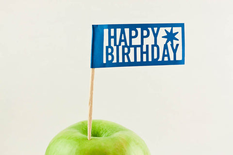 Happy Bday (Blue) Toppers