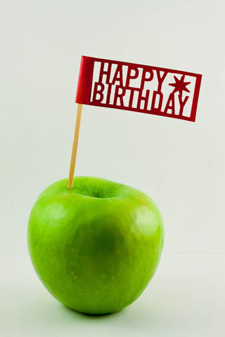 Happy Bday (Red) Toppers