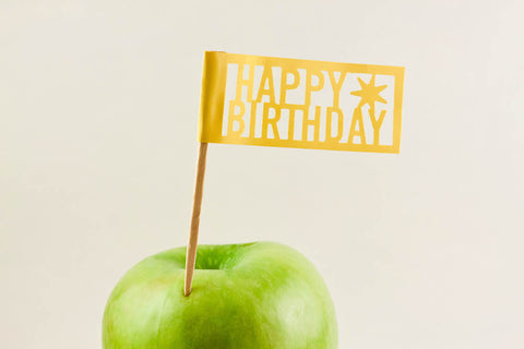 Happy Bday (Yellow) Toppers