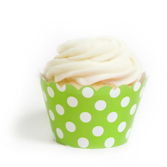 Kiwi Big Polka Cupcake Wrapper