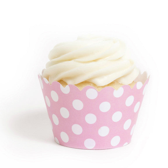 Pink Big Polka Cupcake Wrapper