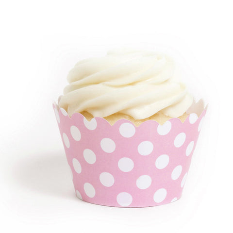 Pink Big Polka Cupcake Wrapper
