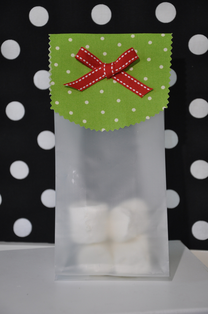 Polka Green and White Treat Bag