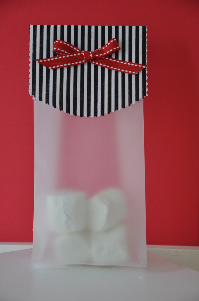 Stripe Black and White Treat Bag
